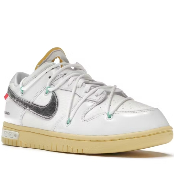Off-White Nike Dunk Low Lot 1 of 50 M9.5/W11 features white canvas upper white - Picture 3 of 17